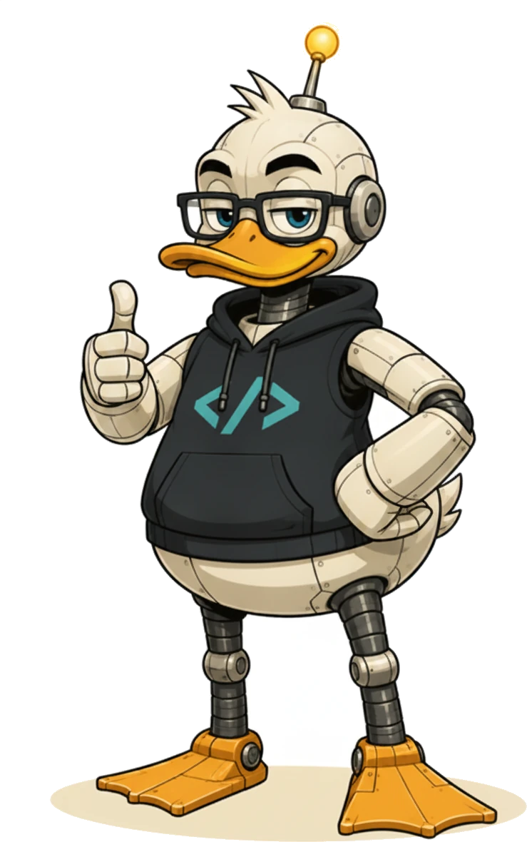 Robot Duck giving a thumbs-up